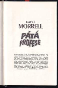 David Morrell: Pátá profese