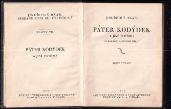 Jindřich Šimon Baar: Páter Kodýdek a jiné povídky
