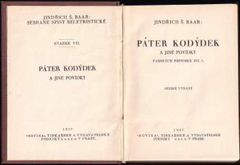 Jindřich Šimon Baar: Páter Kodýtek a jiné povídky