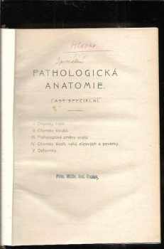 Jaroslav Hlava: Pathologická anatomie