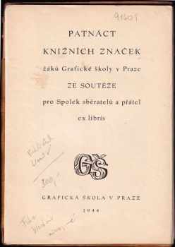 Patnáct knižních značek žáků Grafické školy v Praze