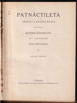 Božena Kvapilová: Patnáctiletá