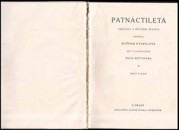 Božena Kvapilová: Patnáctiletá