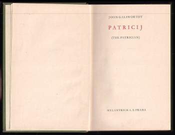 John Galsworthy: Patricij