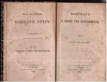 Pavel Josef Šafařík: Sebrané spisy