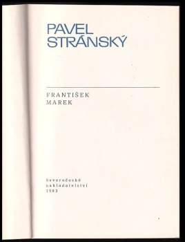 František Marek: Pavel Stránský