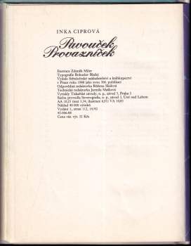 Inka Ciprová: Pavouček Provazníček