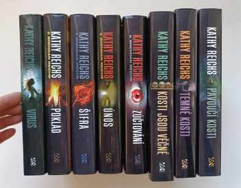 KOMPLET Kathy Reichs 8X Příběhy Tory Brennan: Virus + Poklad + Šifra + Únos + Zúčtování + Temné kosti + Pavoučí kosti + Kosti jsou věčné
