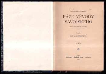 Alexandre Dumas: Páže vévody Savojského - Page du Duc de Savoie 1 - 2 díl (2 svazky)