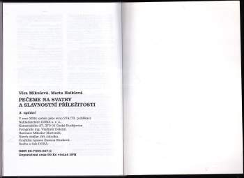 Věra Mikulová: Pečeme na svatby a slavnostní příležitosti