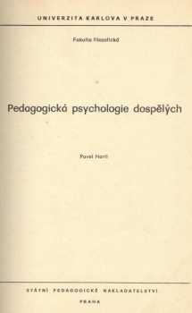 Pedagogická psychologie dospělých