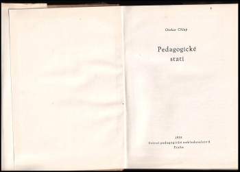 Otokar Chlup: Pedagogické stati