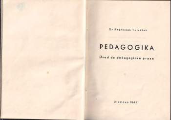 František Tomášek: Pedagogika