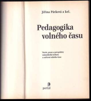 Jiřina Pávková: Pedagogika volného času