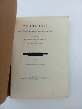 Jaroslav Spirhanzl-Duriš: Pedologie