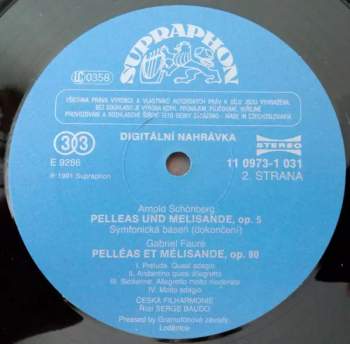 The Czech Philharmonic Orchestra: Pelléas Et Mélisande
