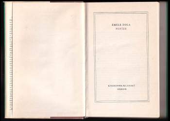 Émile Zola: Peníze