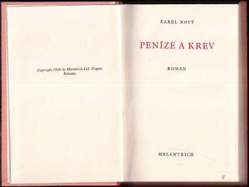 Karel Nový: Peníze a krev