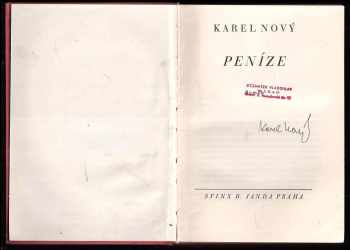 Karel Nový: Peníze