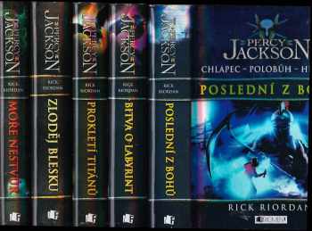 KOMPLET 1.-5. díl Rick Riordan- Percy Jackson 5X: Moře nestvůr + Zloděj blesku + Prokletí titánů + Bitva o labyrint + Poslední z bohů