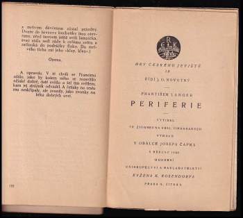 František Langer: Periferie
