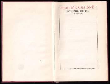 Bohumil Hrabal: Perlička na dně