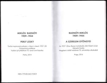 Miklós Radnóti: Perly lásky