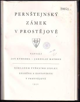 Jan Kühndel: Pernštejnský zámek v Prostějově