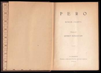 Josef Holeček: Pero