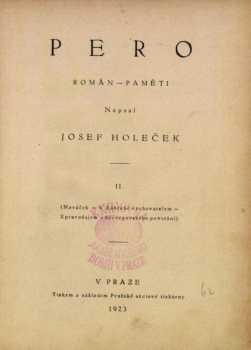 Josef Holeček: Pero