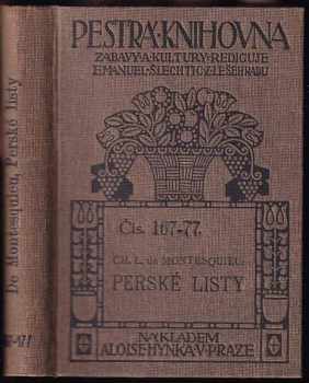 Perské listy - Charles-Louis de Secondat Montesquieu (1920, Alois Hynek) - ID: 991485