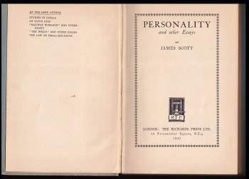 James Scott: Personality and Other Essays