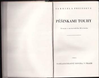 Gabriela Preissová: Pěšinkami touhy