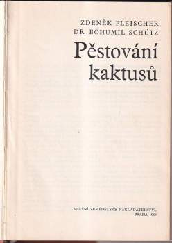 Zdeněk Fleischer: Pěstování kaktusů