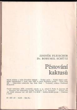 Zdeněk Fleischer: Pěstování kaktusů