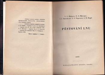V. V Makarov: Pěstování lnu