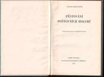 János Horváth: Pěstování poštovních holubů