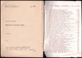 Josef Demela: Pěstování travních semen