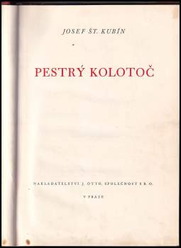 Josef Štefan Kubín: Pestrý kolotoč