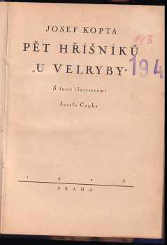 Josef Kopta: Pět hříšníků "U velryby"