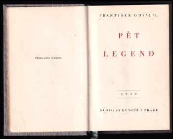 František Odvalil: Pět legend