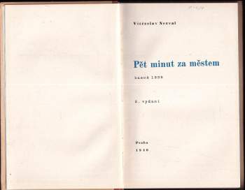 Vítězslav Nezval: Pět minut za městem