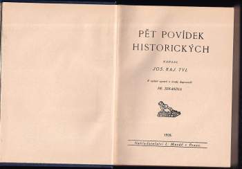 Josef Kajetán Tyl: Pět povídek historických