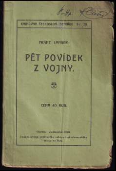 František Langer: Pět povídek z vojny