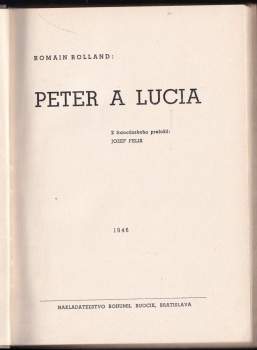 Romain Rolland: Peter a Lucia