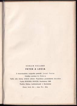 Romain Rolland: Peter a Lucia