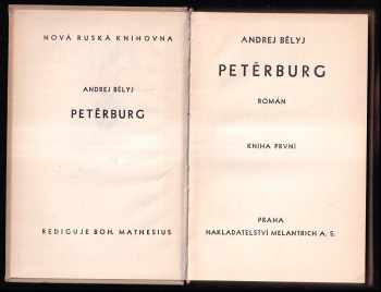 Andrej Belyj: Petěrburg