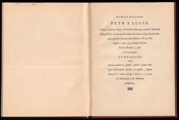 Romain Rolland: Petr a Lucie