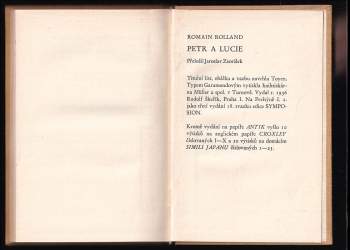 Romain Rolland: Petr a Lucie