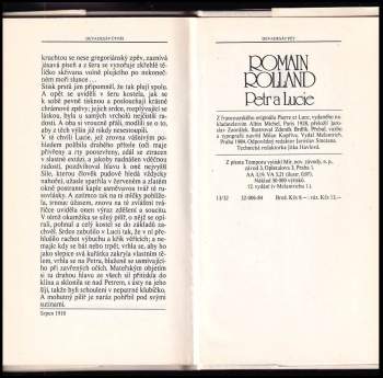 Romain Rolland: Petr a Lucie